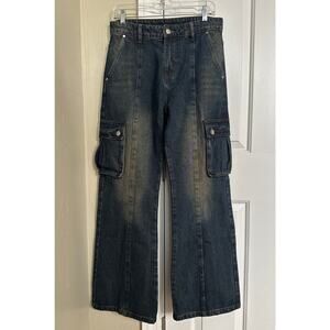 Ditch Baggy Straight Fit Zipper Cargo Jeans 30x30